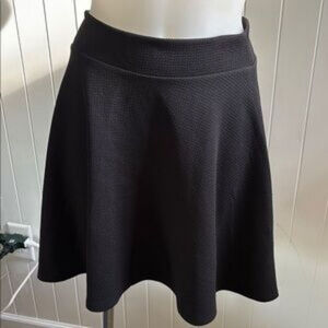 Soprano Black Mini A-Line Textured Skirt Size XL